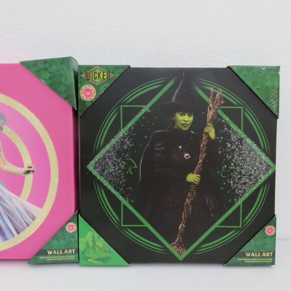 Wicked Set /2 Elphaba & Glinda Wall Art 12" x 12" - Picture 3 of 3